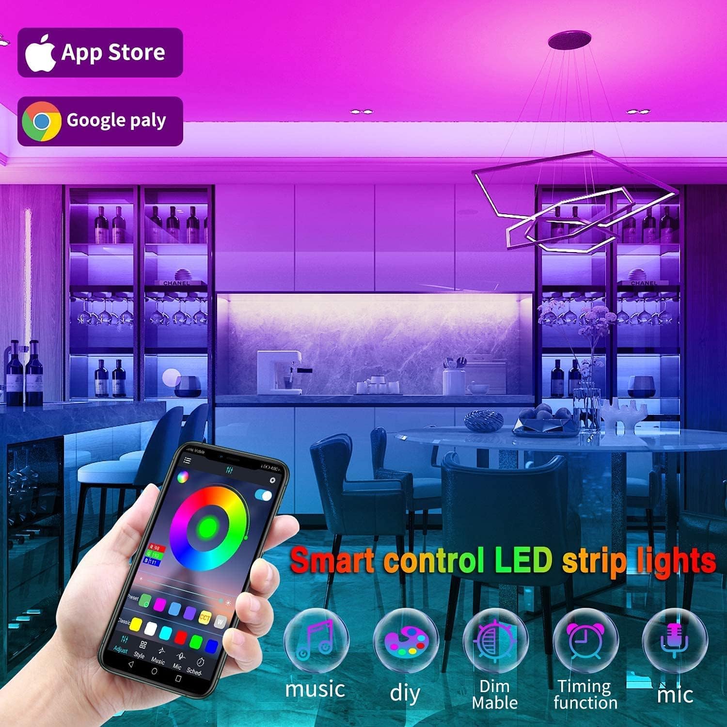 Two-Roll Music Sync Strip Lights - Image 3